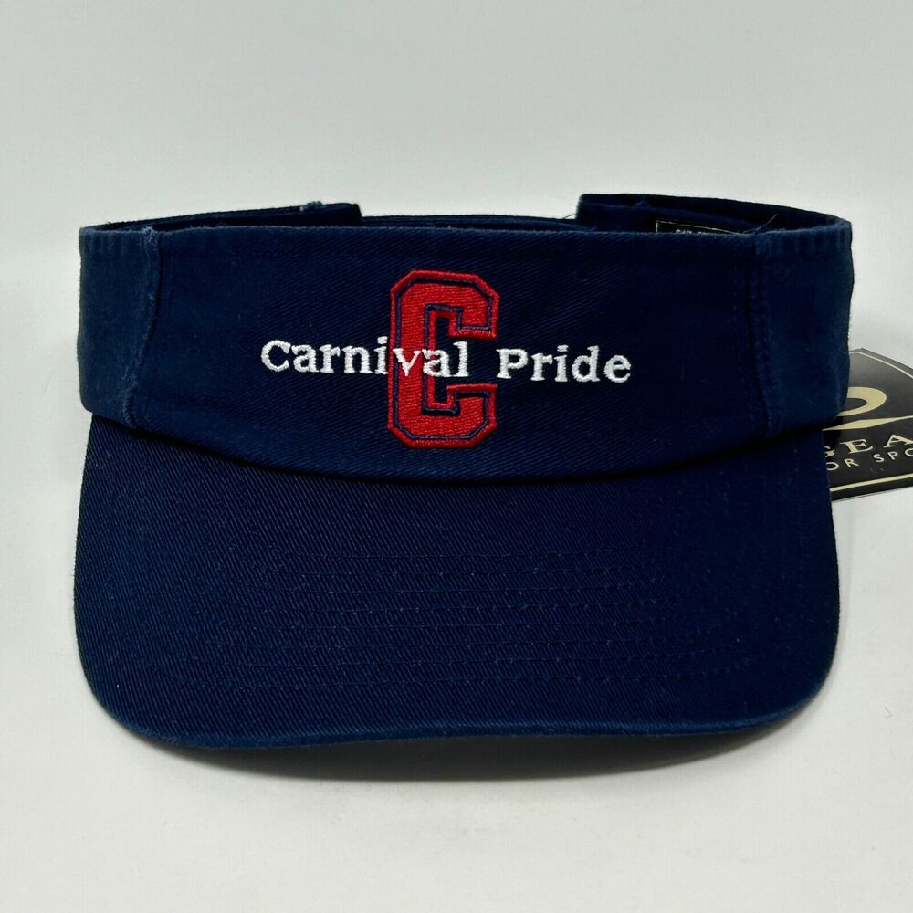 Carnival Cruise Lines Pride Visor Hat Cap Blue The Fun Ship Travel Strapback
